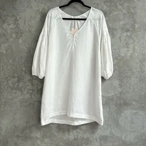 Aryele White Linen Mini Dress - Size M