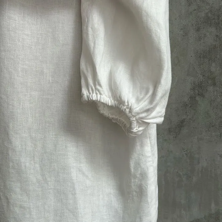 Aryele White Linen Mini Dress - Size M