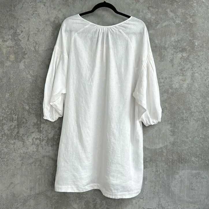 Aryele White Linen Mini Dress - Size M