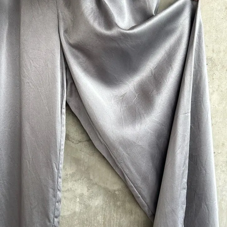 Assembly Label Grey Silk Trousers - Size 6