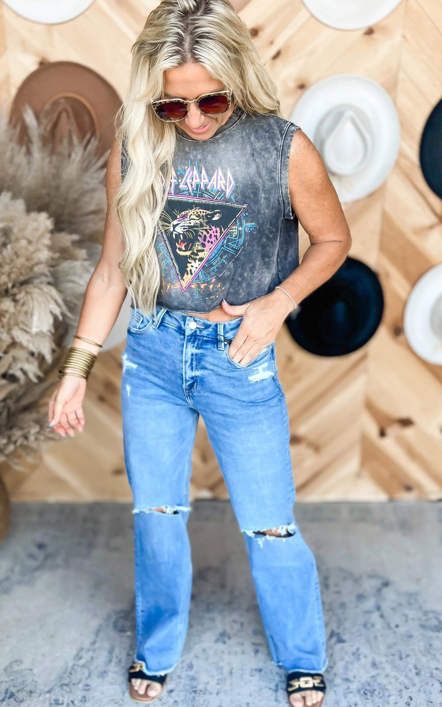 Def Leppard Hysteria Cropped Tank Top - Final Sale