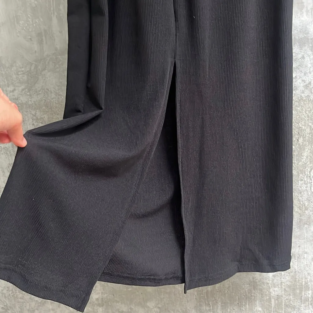 DISSH LINA BLACK BOAT NECK MIDI DRESS -Size M