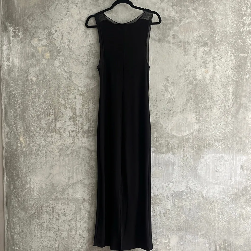 DISSH LINA BLACK BOAT NECK MIDI DRESS -Size M