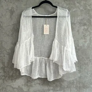 Estilo Emporio White Cardigan - Size S