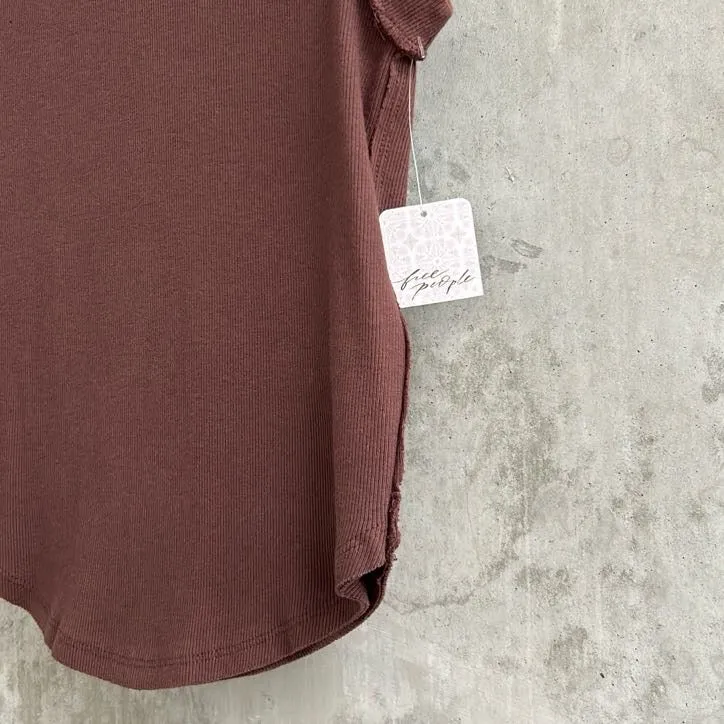 Free People Brown Tank Top - Size L