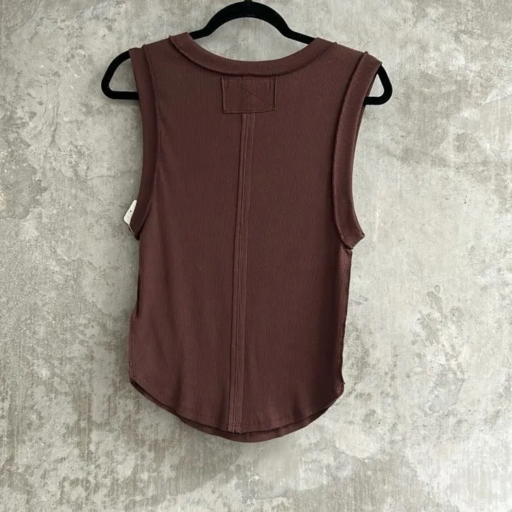 Free People Brown Tank Top - Size L