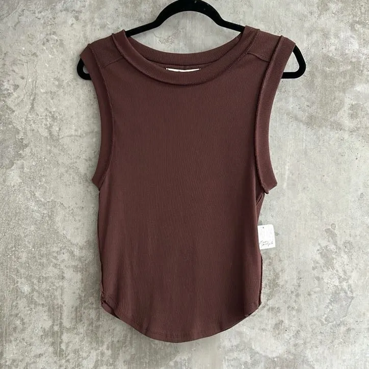Free People Brown Tank Top - Size L