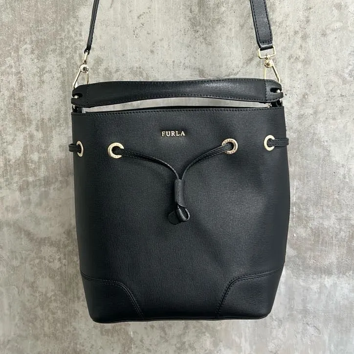 Furla Saffiano Leather Bucket Bag