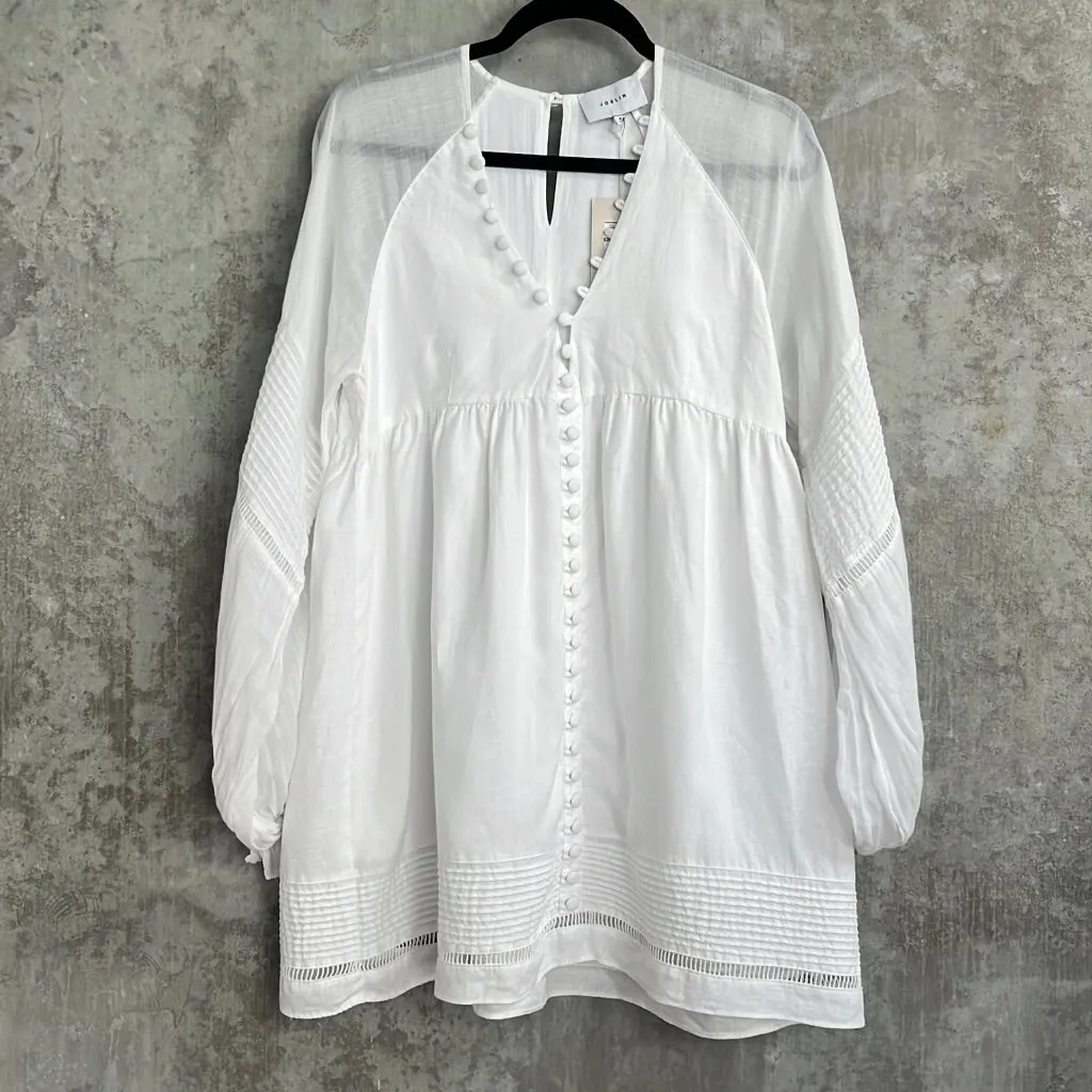 Joslin Lillian Linen Ramie Smock Dress - Size 4