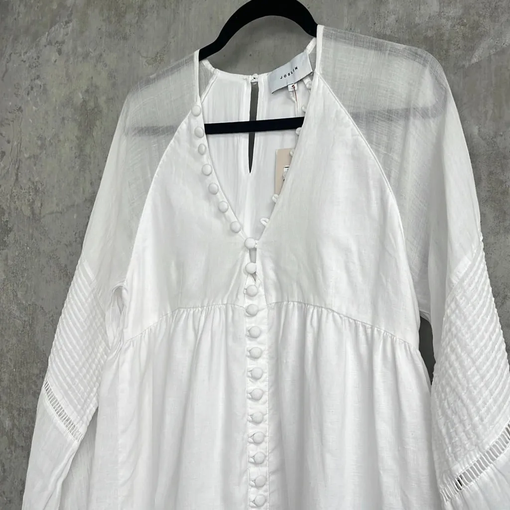Joslin Lillian Linen Ramie Smock Dress - Size 4