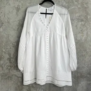 Joslin Lillian Linen Ramie Smock Dress - Size 4