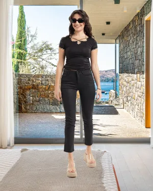 Ladies High Waist Mom Fit Jeans