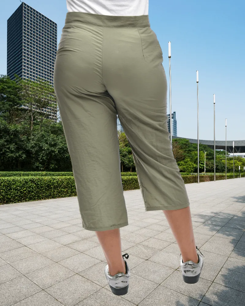 Ladies Olive Capri Pants