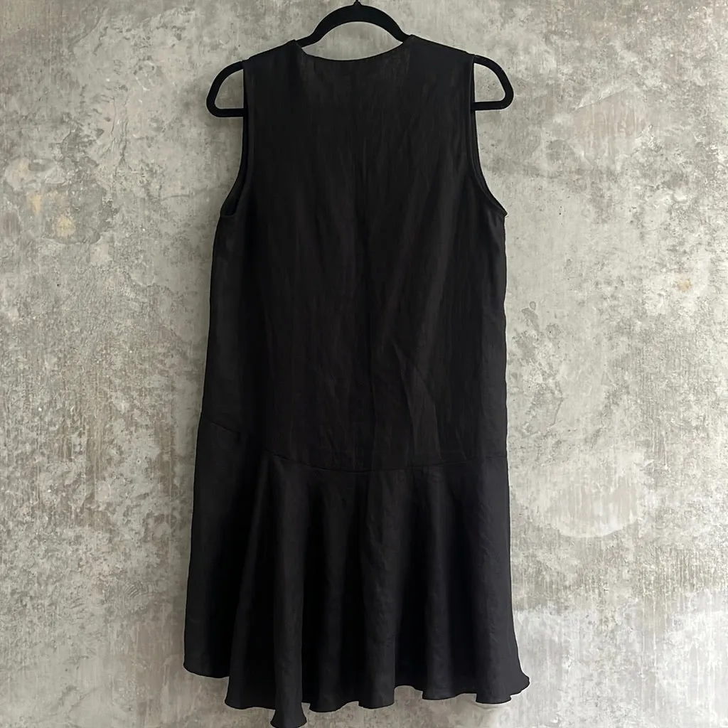 Maurie And Eve Black Linen Dress -Size 8