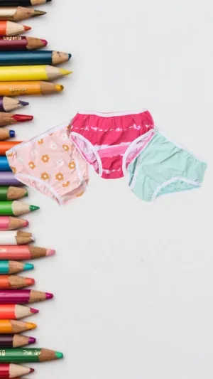 Multi Color 3 Pack Girls Panty