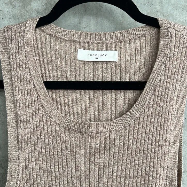 Nude Lucy Jersey Knit Midi Dress - Size XL