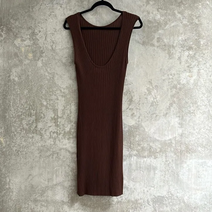 St. Agni Chocolate Brown Mini Dress - Size S