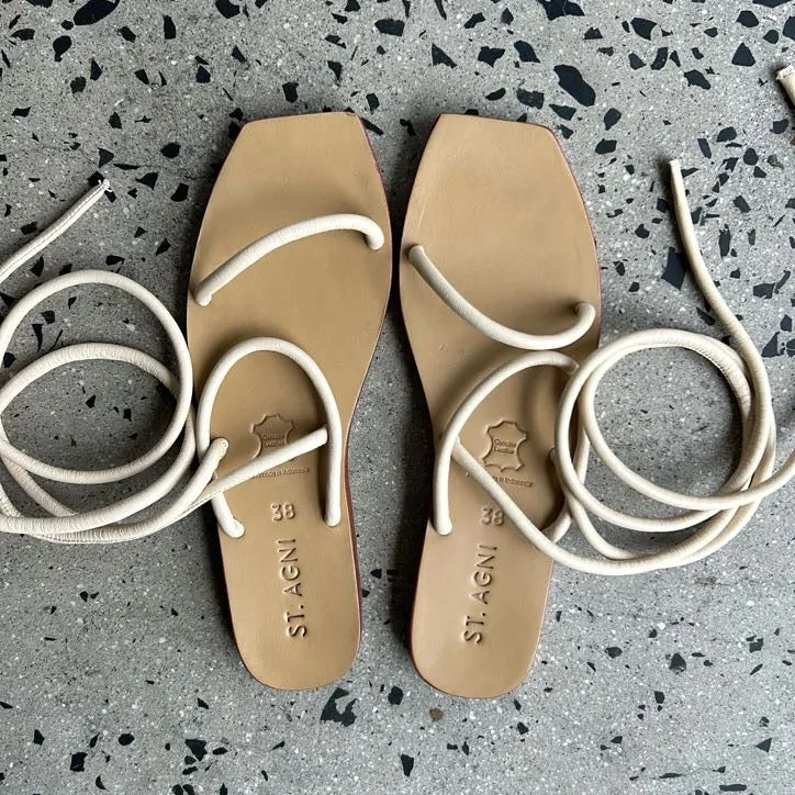 St. Agni Warp Up Sandals - Size 38