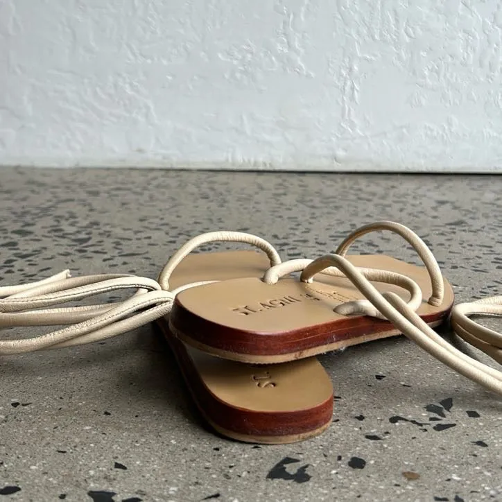 St. Agni Warp Up Sandals - Size 38