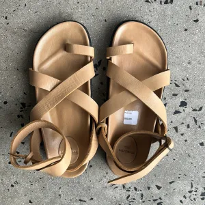 The Bali Tailor Leni Tan Sandal - Size 41