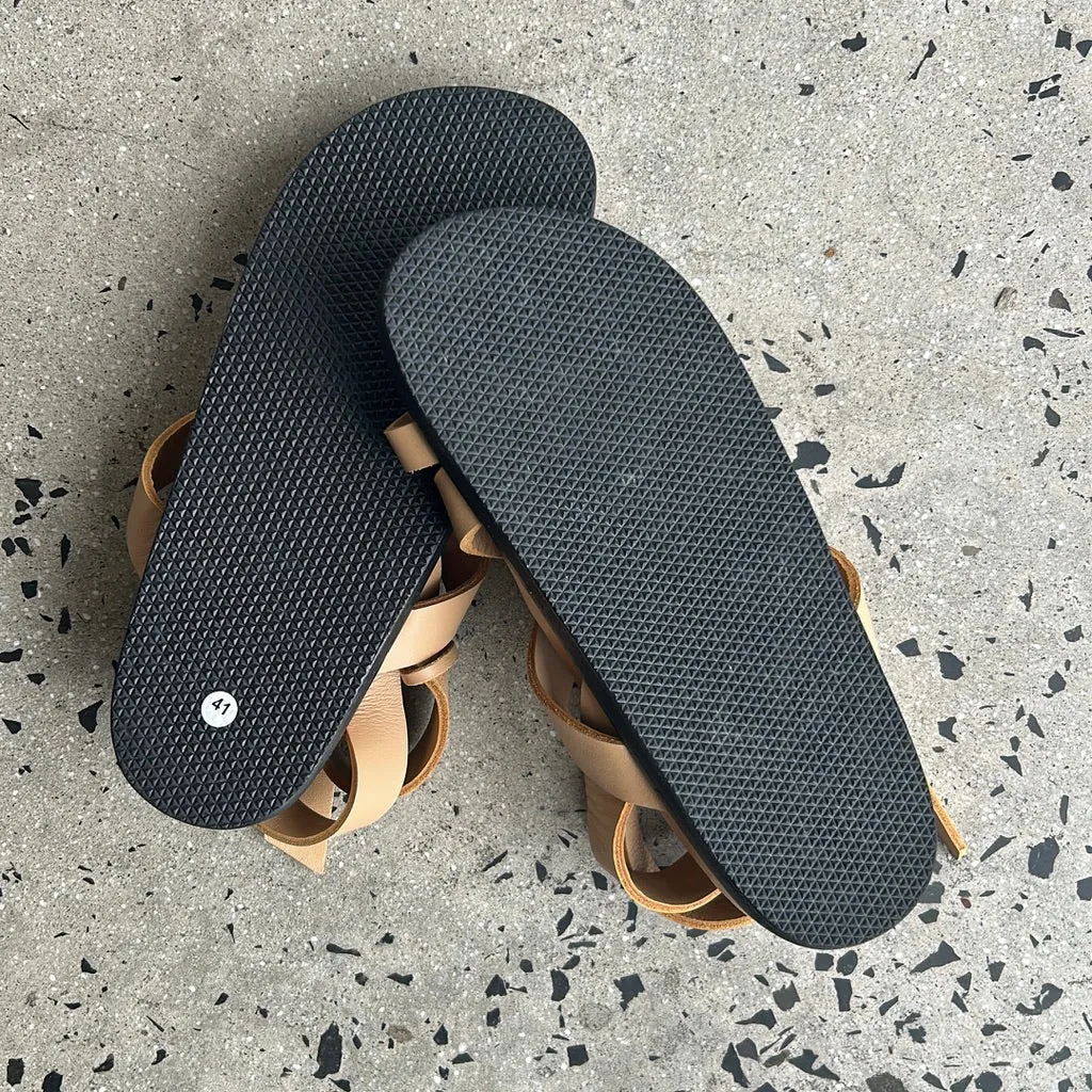 The Bali Tailor Leni Tan Sandal - Size 41