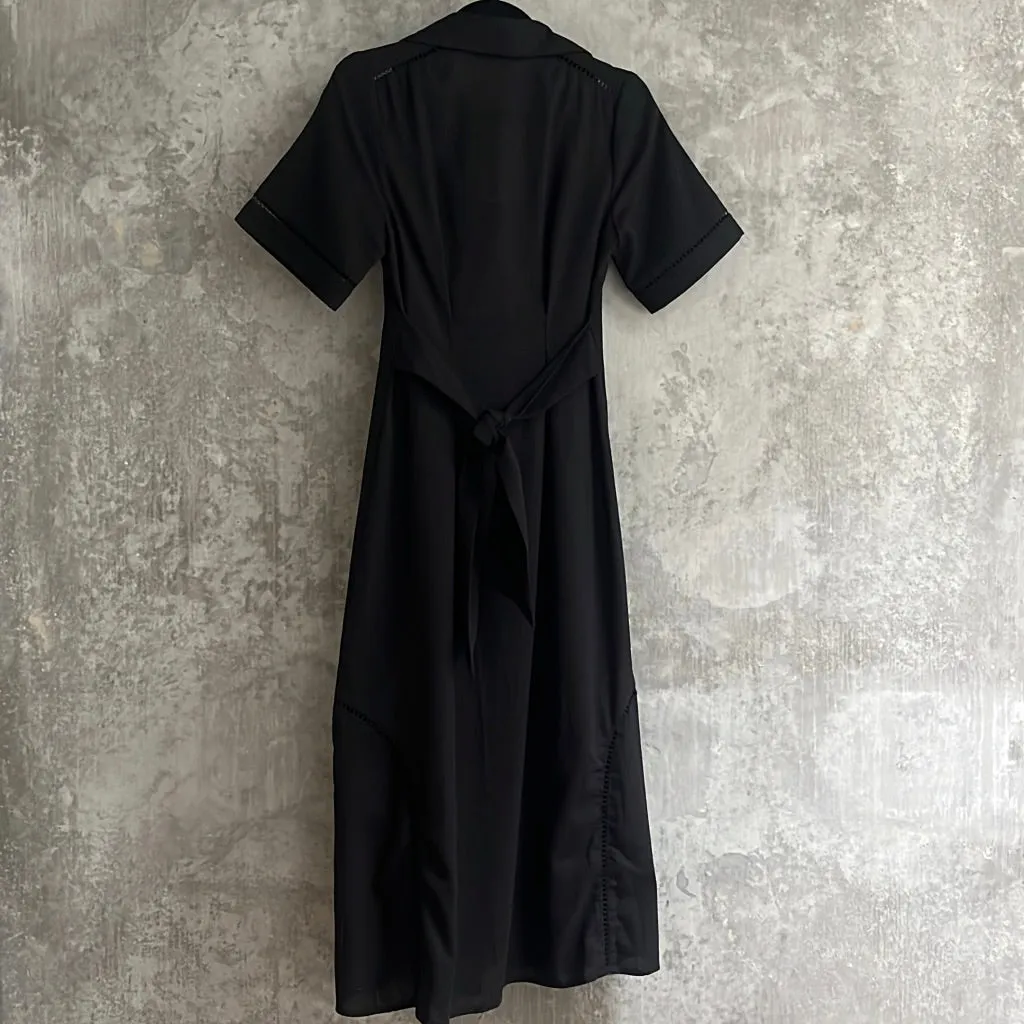 White Closet Black Midi Dress -Size 8