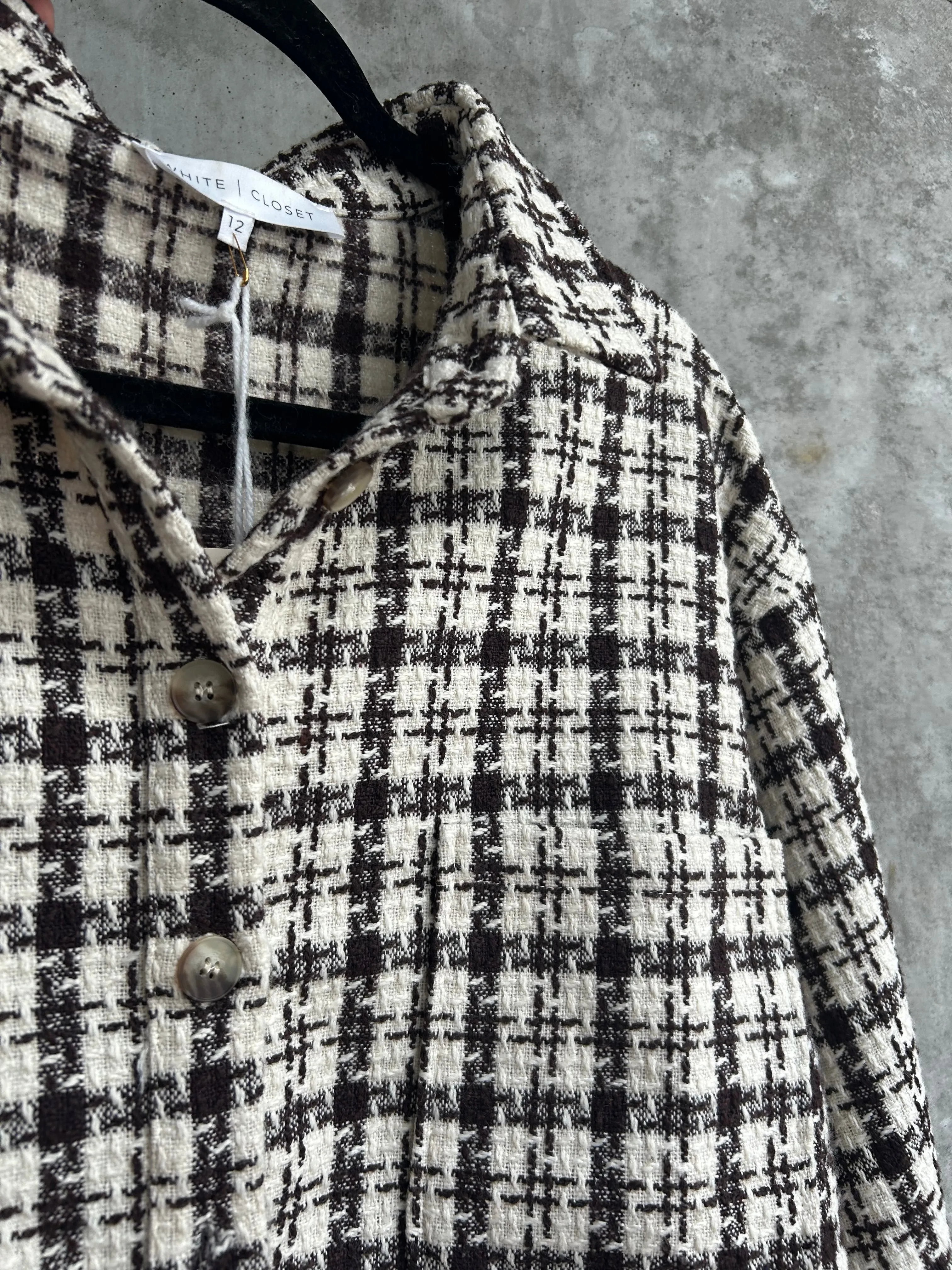 White Closet  Tweed Jacket - Size M