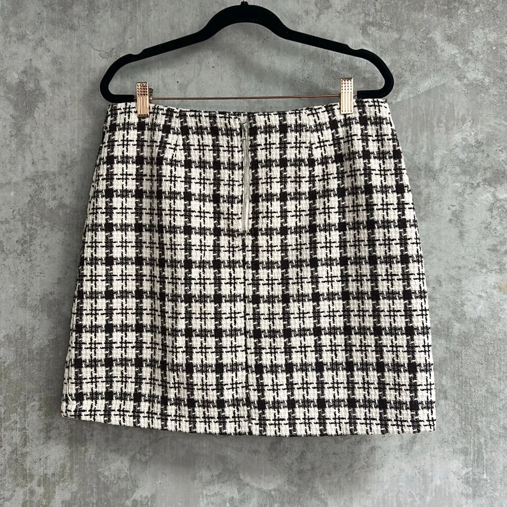 White Closet Tweed Skirt - Size 12