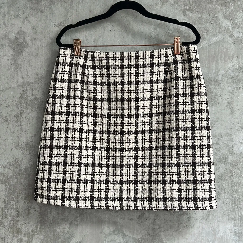 White Closet Tweed Skirt - Size 12