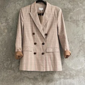 Witchery Gingham Blazer - Size 12
