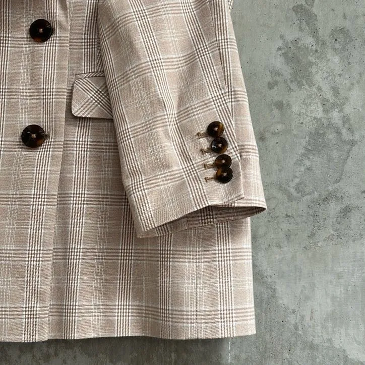 Witchery Gingham Blazer - Size 12