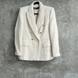 Zara White Blazer - Size M